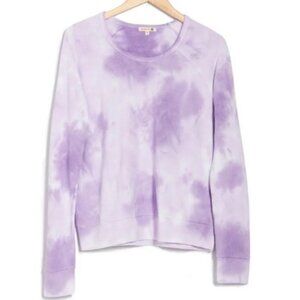 NWT Sundry‎ Tie Dye Sweat Shirt Top Track Long Sleeve Purple White Size Medium M